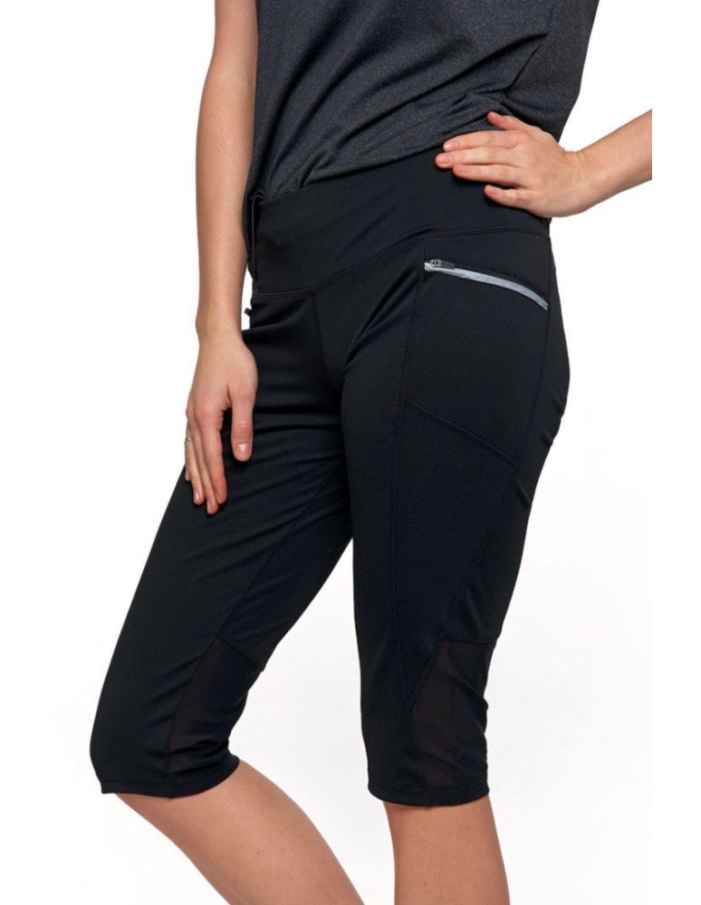 Legginsy - Legginsy damskie z kieszonkami na zamek CZARNY - produkt moraj.pl 3