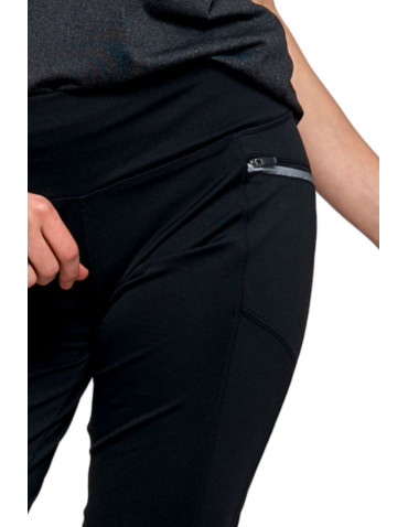 Legginsy - Legginsy damskie z kieszonkami na zamek CZARNY - produkt 4