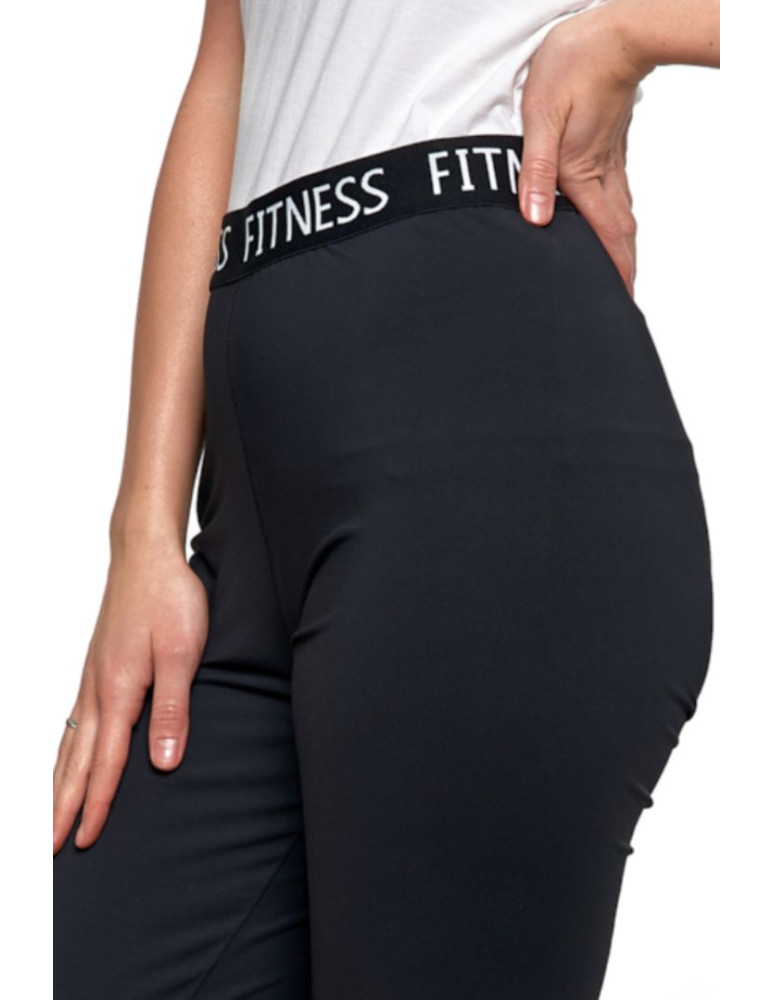 Legginsy - Legginsy damskie z napisem Fitness CZARNY - produkt moraj.pl 3