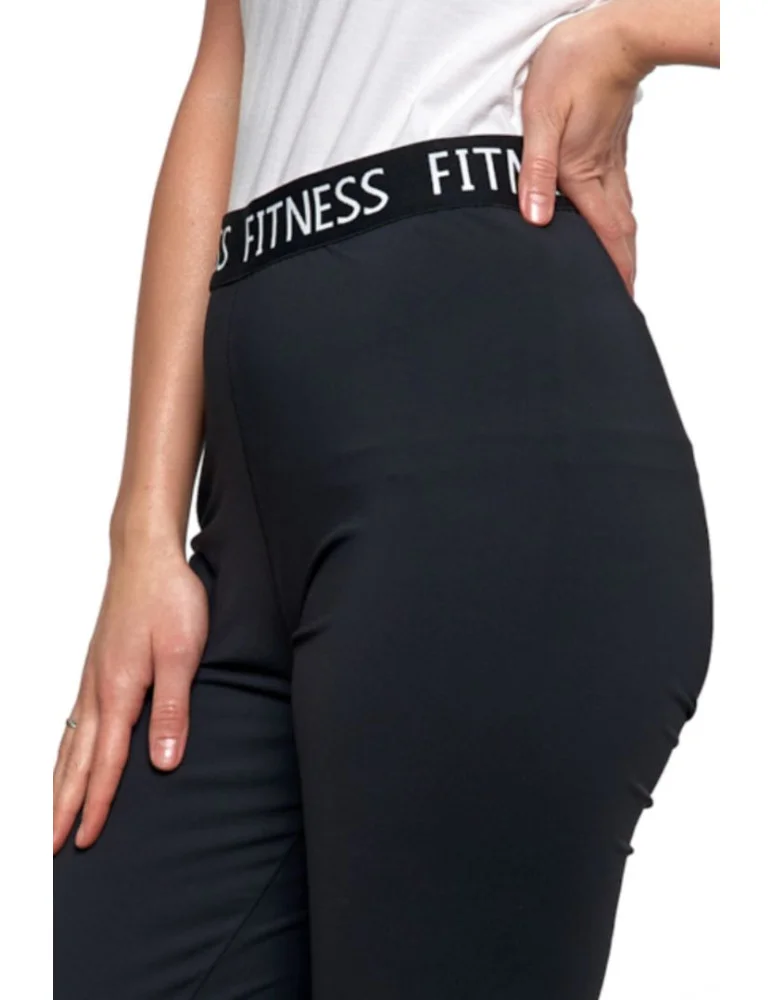 Legginsy damskie - Legginsy damskie z napisem Fitness CZARNY  - produkt moraj.pl 3