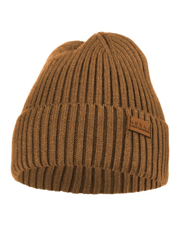 Ciepła czapka damska przejściowa w prążek wiskozowa