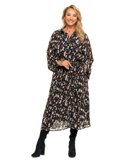 Sukienka damska midi z wiązaniem