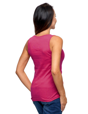 Koszulki i T-shirty - Koszulka damska na ramiączkach Tank-Top bawełniana GRANATOWY - produkt 17