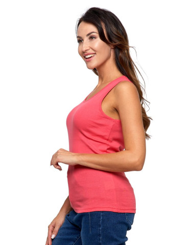 Koszulki i T-shirty - Koszulka damska na ramiączkach Tank-Top bawełniana GRANATOWY - produkt 47