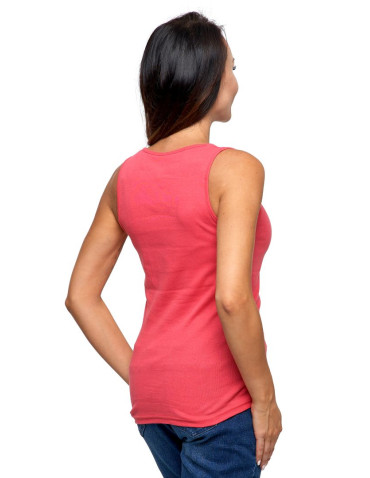 Koszulki i T-shirty - Koszulka damska na ramiączkach Tank-Top bawełniana GRANATOWY - produkt 48