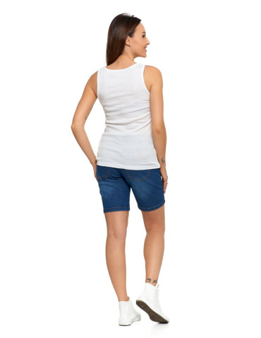 Koszulki i T-shirty - Koszulka damska na ramiączkach Tank-Top bawełniana GRANATOWY - produkt 55