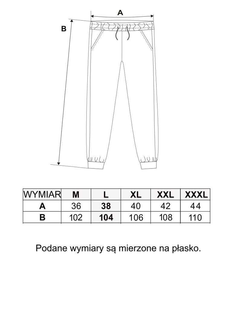 Spodnie męskie dresowe wiązane na sznurek