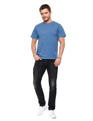 Koszulki, topy, koszule - Koszulka męska bawełniana T-shirt JASNY NIEBIESKI - produkt 3