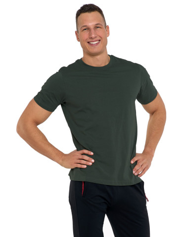 Koszulki, topy, koszule - Koszulka męska bawełniana T-shirt CIEMNY SZARY - produkt 6