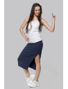 Spódnica midi z rozcięciem CIEMNY NIEBIESKI