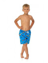 Szorty kąpielowe chłopięce z wakacyjnym wzorem GRANATOWY