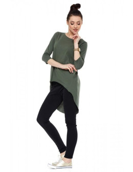 Legginsy damskie z naszywką czarne