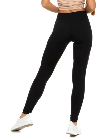 Legginsy damskie - Klasyczne legginsy damskie z wysokim stanem CZARNY - produkt 12