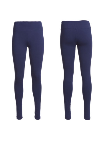 Legginsy - Klasyczne legginsy damskie z wysokim stanem GRANATOWY - produkt 1