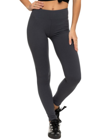 Legginsy - Klasyczne legginsy damskie z wysokim stanem plus size GRANATOWY - produkt 4