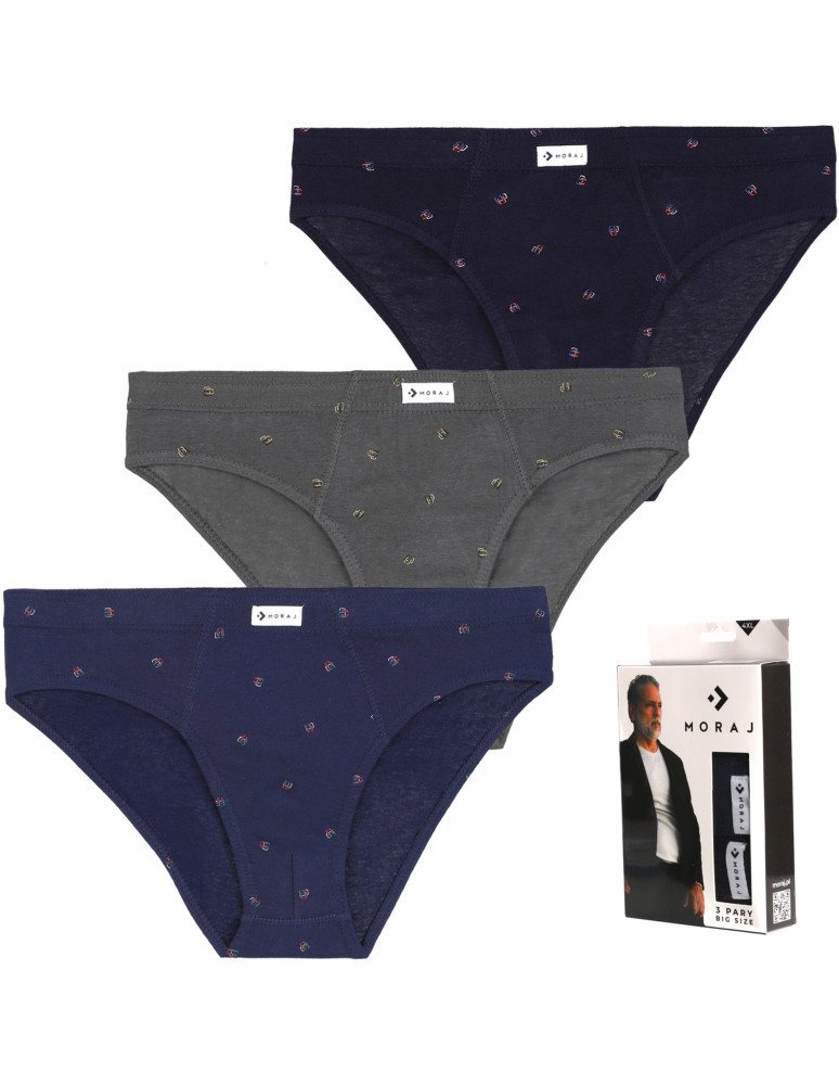 Slipy - Slipy bawełniane Plus Size 3-pak WIELOKOLOROWY - produkt moraj.pl 1