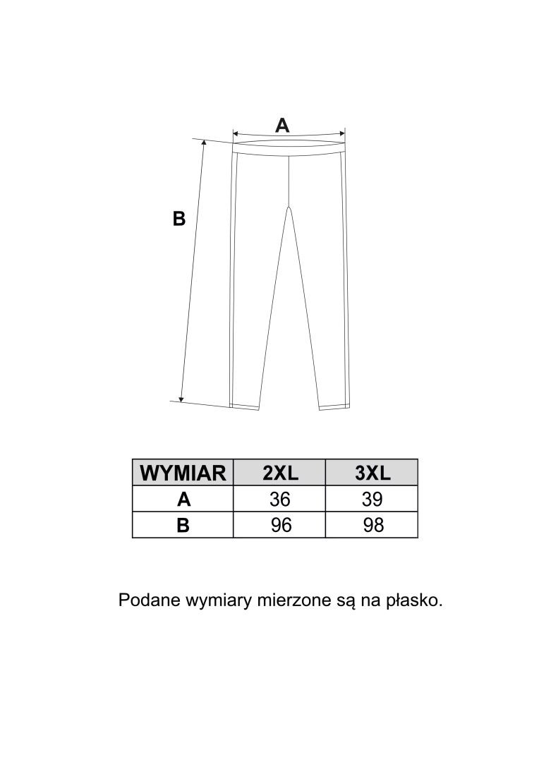 Klasyczne legginsy ocieplane damskie plus size