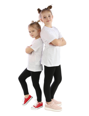 Dziewczynka - Legginsy dziecięce klasyczne CZARNY - produkt 1