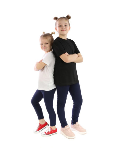 Dziewczynka - Legginsy dziecięce klasyczne GRANATOWY - produkt 1