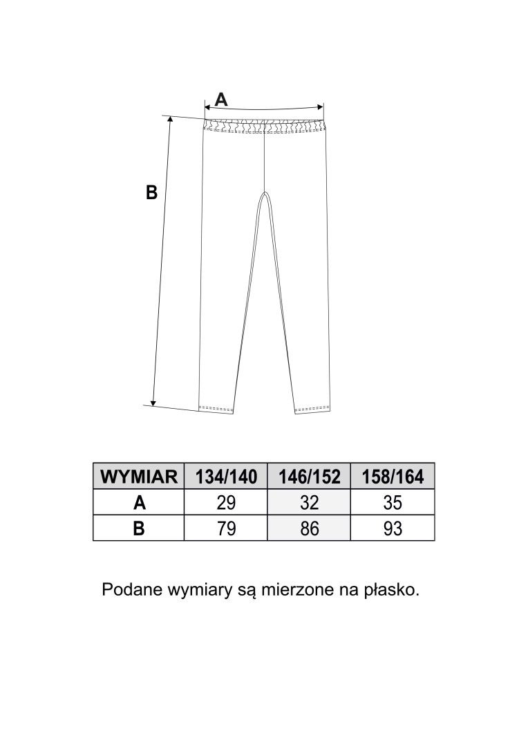 Legginsy młodzieżowe klasyczne