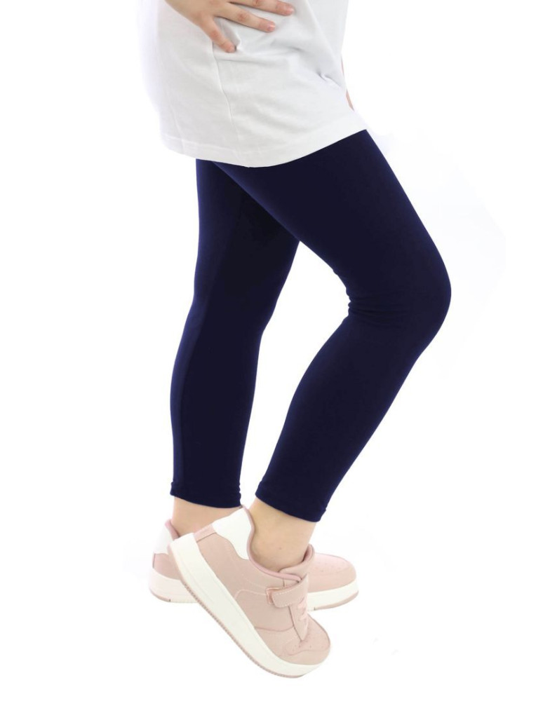 Dziewczynka - Legginsy młodzieżowe klasyczne GRANATOWY - produkt moraj.pl 2