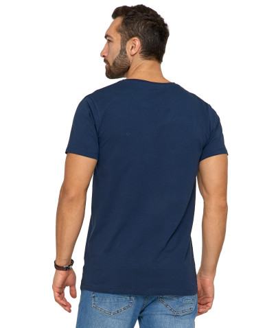Koszulki, topy, koszule - Koszulka męska bawełna Premium T-shirt dekolt w serek BIAŁY - produkt 30