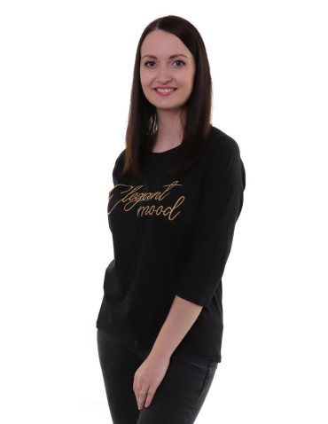 Bluzki i koszule - Bluzka damska elegant mood CZARNY - produkt 1