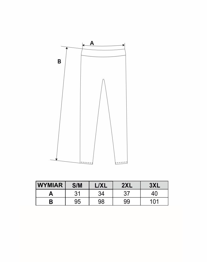 Czarne klasyczne legginsy damskie z wysokim stanem Plus Size