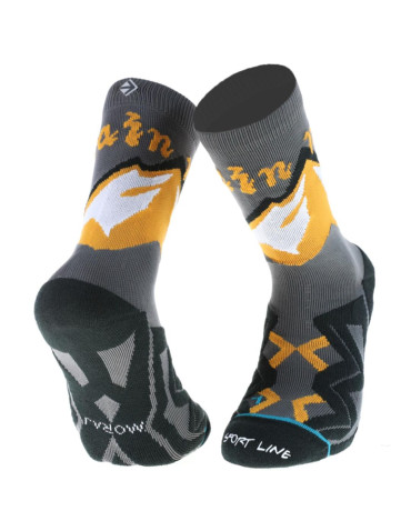 Skarpetki długie - Skarpety sportowe bezszwowe mountain unisex sport line SZARY - produkt 1