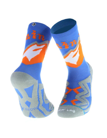 Długie - Skarpety sportowe bezszwowe mountain unisex sport line NIEBIESKI - produkt 1