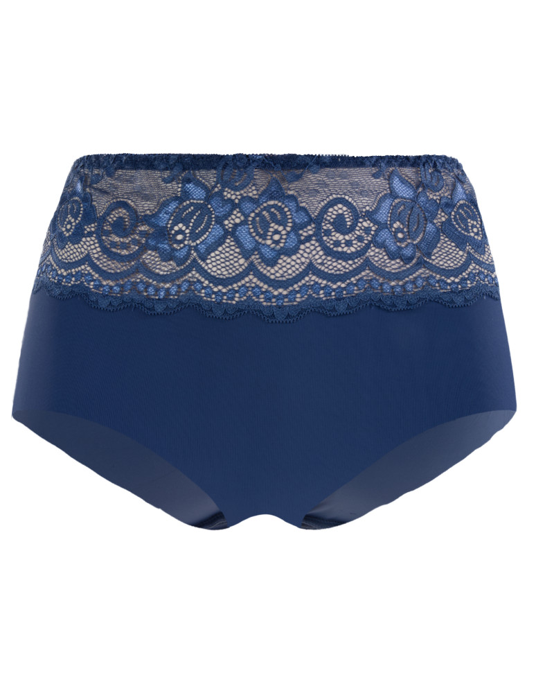 Bezszwowe - Figi damskie maxi bikini laserowo cięte z koronkowym pasem WIELOKOLOROWY - produkt moraj.pl 4