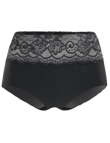 Bezszwowe - Figi damskie maxi bikini laserowo cięte z koronkowym pasem WIELOKOLOROWY - produkt 5