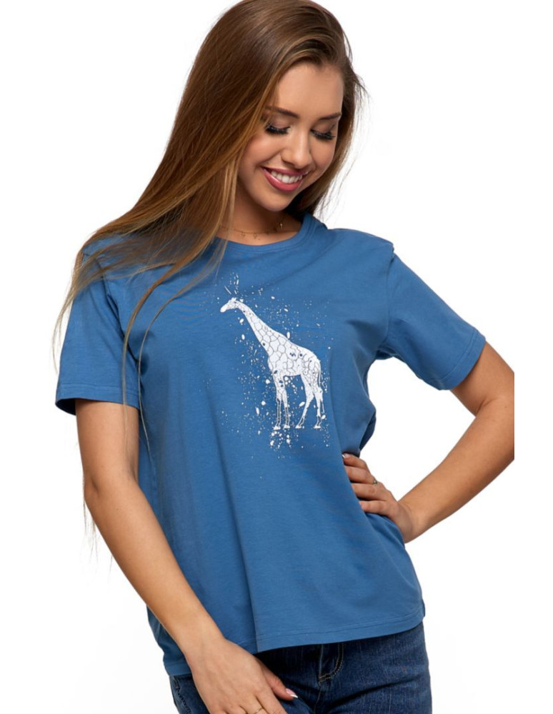 Koszulki i topy - T-shirt damski żyrafa JEANS - produkt moraj.pl 1