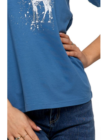 Koszulki i topy - T-shirt damski żyrafa JEANS - produkt 3