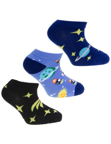 Skarpetki stopki chłopięce bawełniane motyw kosmosu