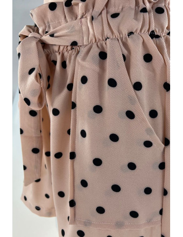 Szorty damskie z kokardą w groszki - produkt 2