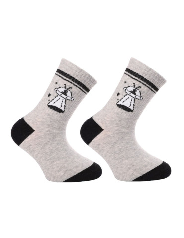 Długie - Skarpetki chłopięce długie szeroki ścigacz kosmos 3-pak WIELOKOLOROWY - produkt 6