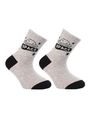 Długie - Skarpetki chłopięce długie szeroki ścigacz kosmos 3-pak WIELOKOLOROWY - produkt 8