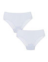 Figi damskie bawełniane białe 2-pak BIAŁY