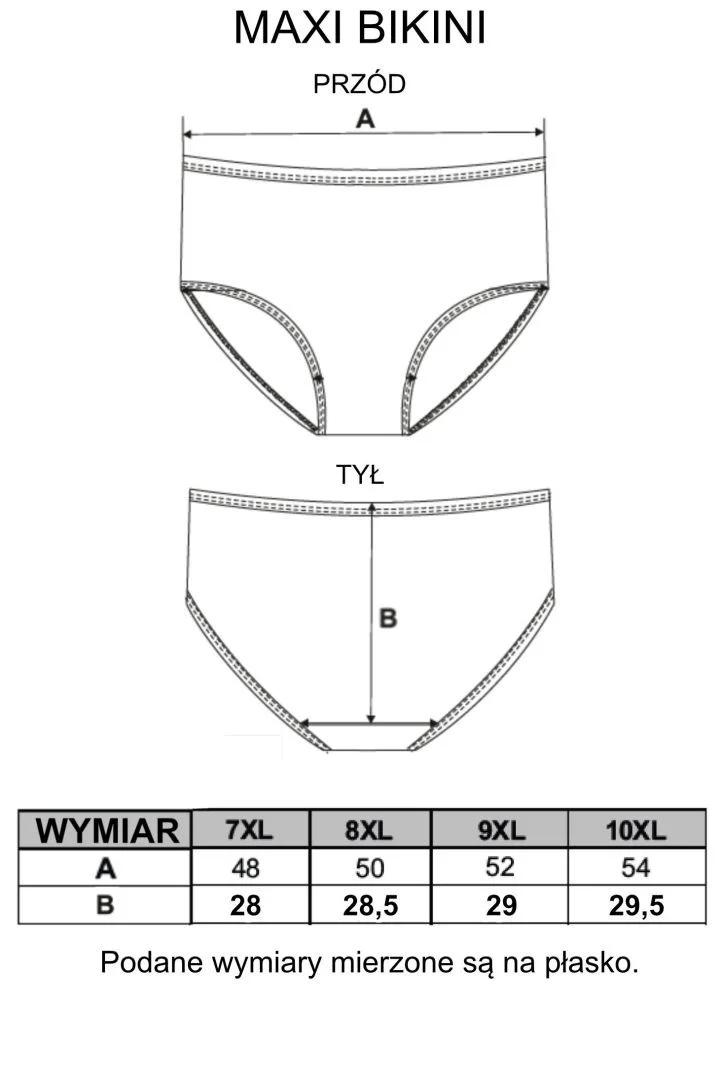 Figi damskie maxi bikini Plus Size 3-pak 7-10XL Figi damskie maxi bikini Plus Size 3-pak 7-10XL
