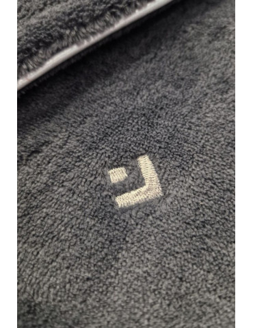 Szlafroki - Szlafrok męski krótki puszysty GRANATOWY - produkt 9