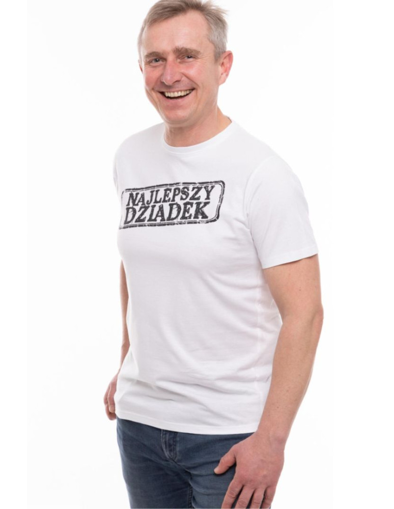 Koszulki, topy, koszule - T-shirt męski najlepszy dziadek BIAŁY - produkt moraj.pl 1