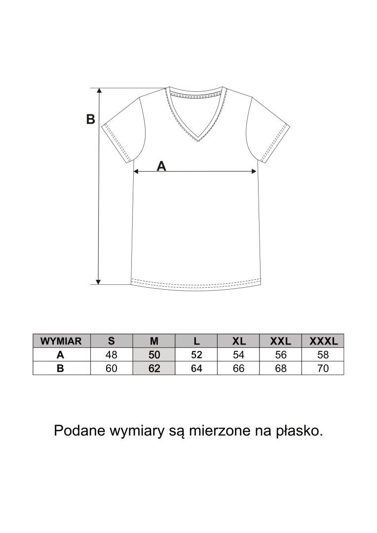 T-shirt damski z bawełny czesanej z dekoltem V