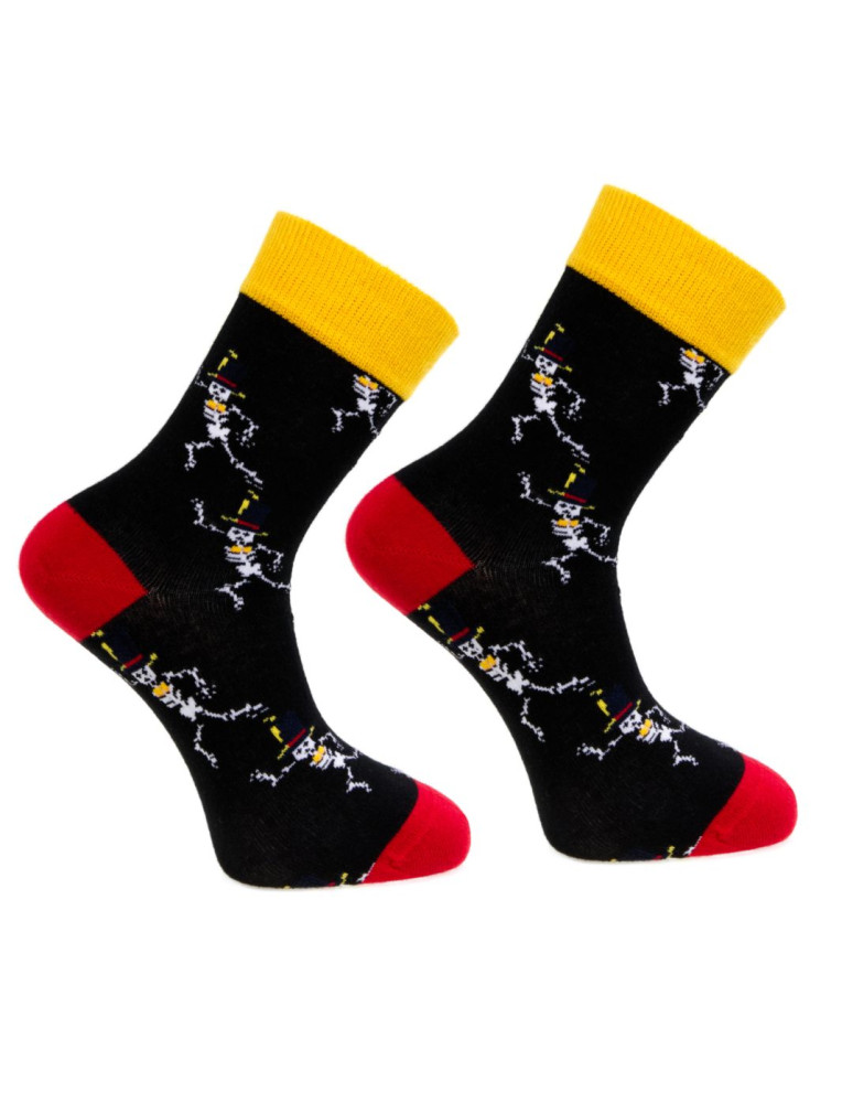 Skarpetki długie - Skarpety męskie długie księżyc sowa CZERWONY - produkt moraj.pl 1