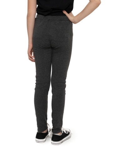 Dziewczynka - Legginsy dziewczęce klasyczne CIEMNY SZARY - produkt 2