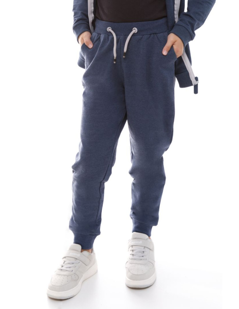 Dziewczynka - Spodnie dresowe dziewczęce joggery CIEMNY NIEBIESKI - produkt moraj.pl 1