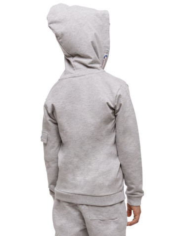 Chłopiec - Bluza dresowa chłopięca zapinana na zamek szara SZARY - produkt 3