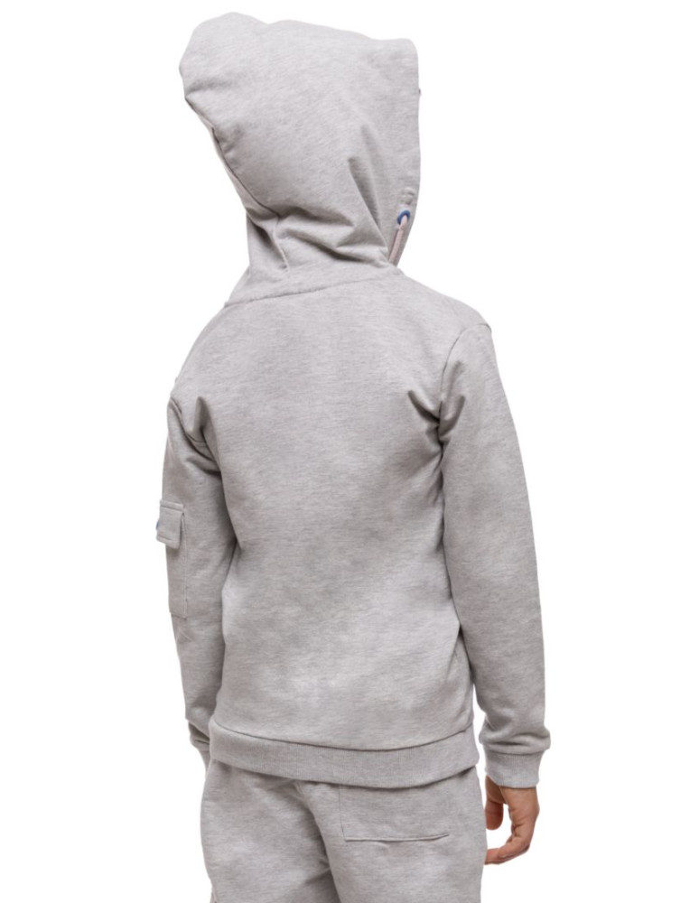 Chłopiec - Bluza dresowa chłopięca zapinana na zamek szara SZARY - produkt moraj.pl 3