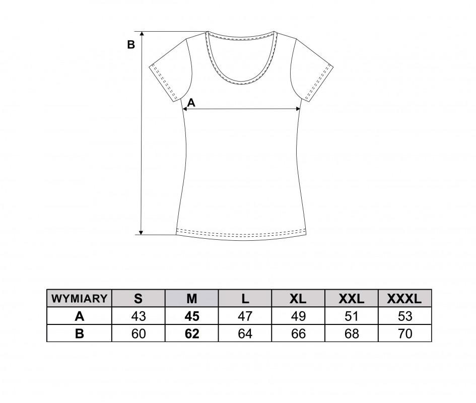 Koszulka damska T-shirt z okrągłym dekoltem Koszulka damska T-shirt z okrągłym dekoltem