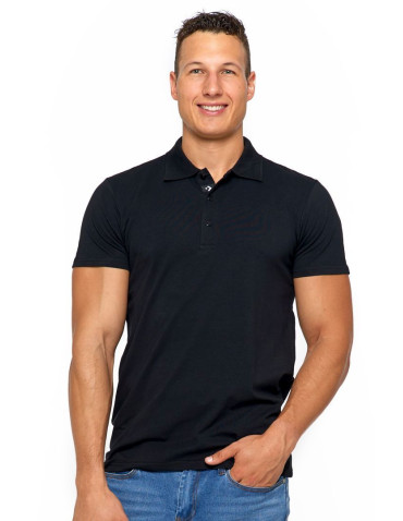 Polo - Koszulka męska polo bawełniana Premium Line CZARNY - produkt 1